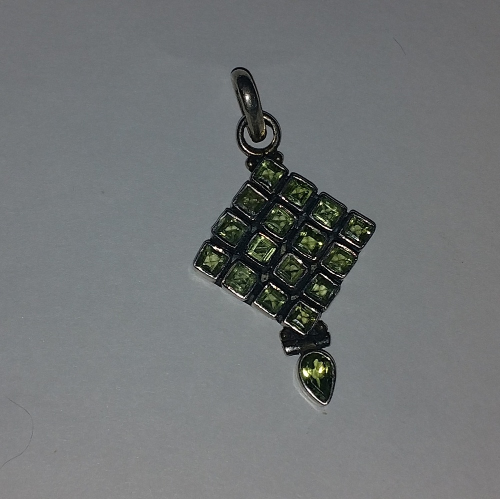 Sterling Silver Peridot Pendant